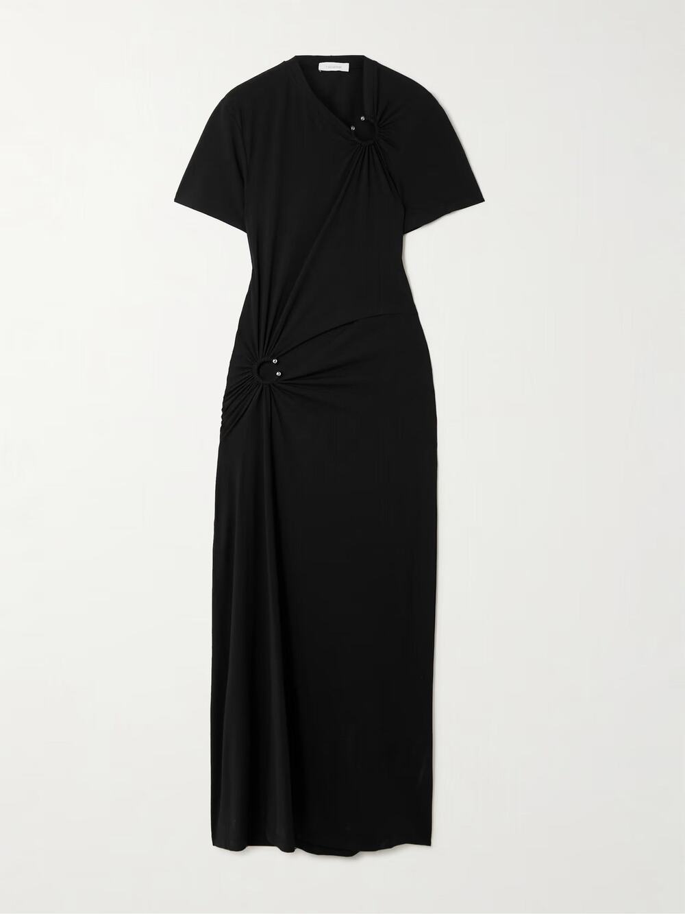 Rabanne Embellished Cutout Jersey Maxi Dress - XS